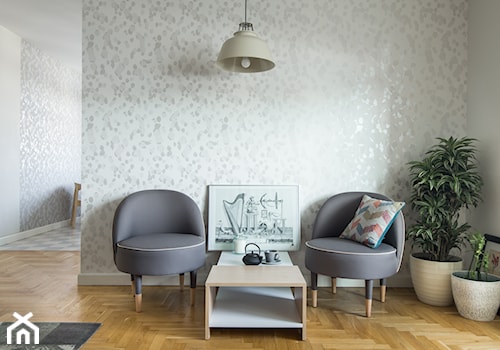 Puszczyka - Biały salon, styl nowoczesny - zdjęcie od Qbik Design