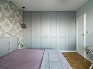 Puszczyka - Średnia szara sypialnia, styl nowoczesny - zdjęcie od Qbik Design