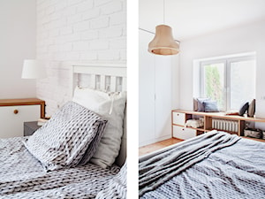 Ursynów - Średnia biała sypialnia - zdjęcie od Qbik Design