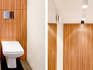 Realizacja - Kazubów - Mała bez okna łazienka, styl nowoczesny - zdjęcie od Qbik Design