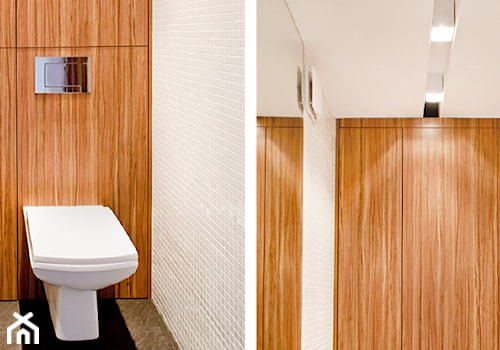 Realizacja - Kazubów - Mała bez okna łazienka, styl nowoczesny - zdjęcie od Qbik Design