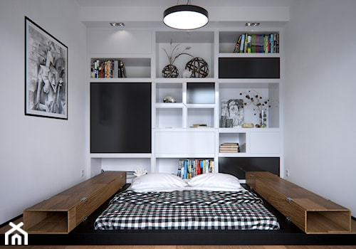 Współczesne mieszkanie - 40 m² - Sypialnia, styl nowoczesny - zdjęcie od Doliwa Workshop