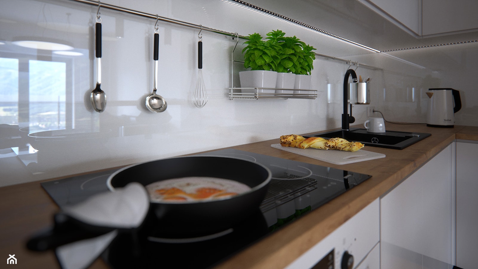 Współczesne mieszkanie - 40 m² - Kuchnia, styl nowoczesny - zdjęcie od Doliwa Workshop - Homebook