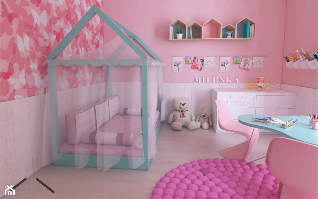 Pokój księżniczki - Pokój dziecka, styl nowoczesny - zdjęcie od Zin Studio Nikola Kwasek - Homebook