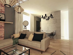Mieszkanie Jaworzno - Średni szary salon, styl skandynawski - zdjęcie od Zin Studio Nikola Kwasek