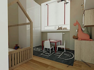 Mieszkanie Jaworzno - Średni szary pokój dziecka dla dziecka dla chłopca dla dziewczynki, styl skandynawski - zdjęcie od Zin Studio Nikola Kwasek
