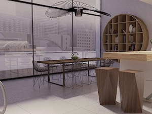 Loft - wizualizacja - Jadalnia, styl industrialny - zdjęcie od Zin Studio Nikola Kwasek