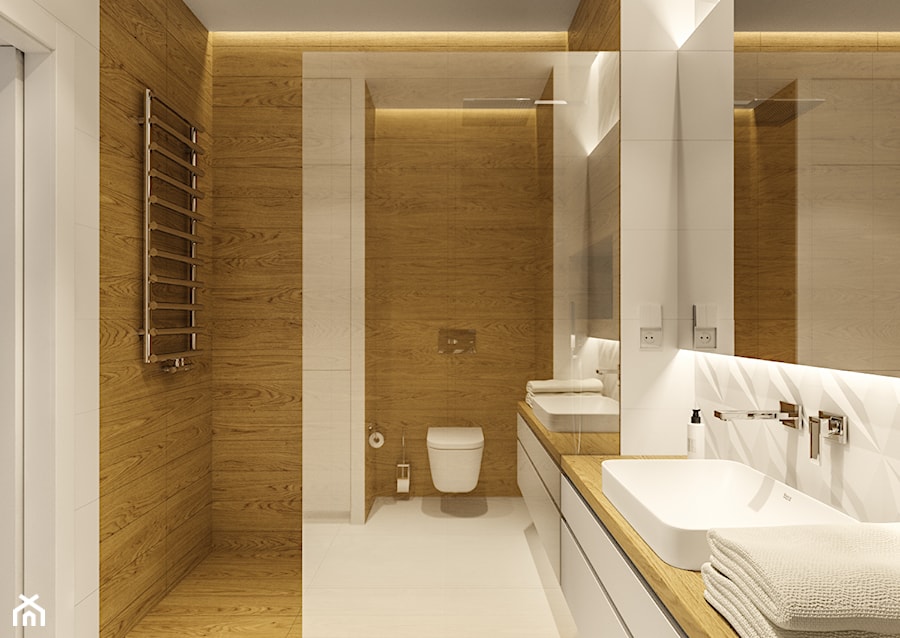 Modern scandinavian - Średnia bez okna z lustrem łazienka, styl nowoczesny - zdjęcie od 2xa