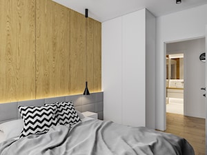 Modern scandinavian - Mała biała sypialnia, styl nowoczesny - zdjęcie od 2xa
