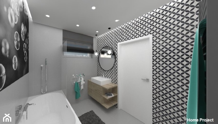 Projekt łazienki w stylu nowoczesnym - zdjęcie od Home Project - Homebook