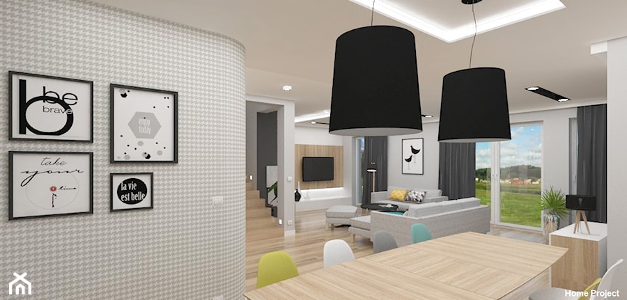 Dom w Dębogórzu - Salon, styl nowoczesny - zdjęcie od Home Project