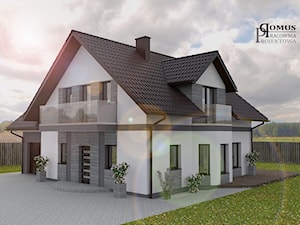 Projekt zmiany elewacji domu jednorodzinnego w Wałbrzychu - zdjęcie od Pracownia Projektowa DOMUS Łukasz Czyż