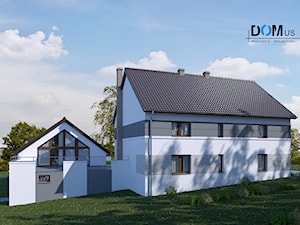 Projekt elewacji domu w miejscowości Polska Cerekiew - Domy - zdjęcie od Pracownia Projektowa DOMUS Łukasz Czyż