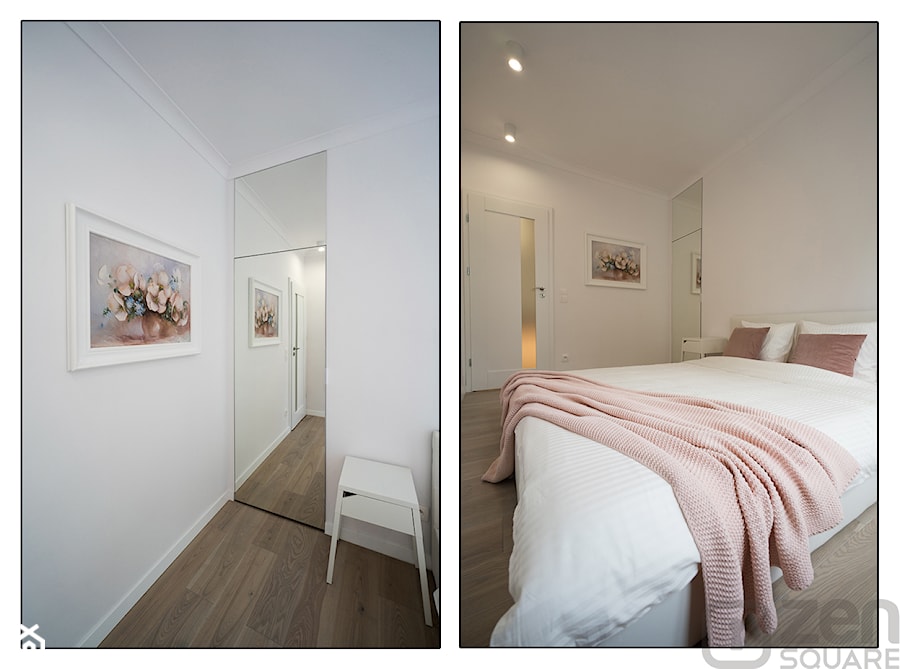 ELEGANCKA PRZESTRZEŃ DLA DWOJGA - Średnia biała sypialnia, styl nowoczesny - zdjęcie od studio wnętrz URBAN-DESIGN Aleksandra Urban