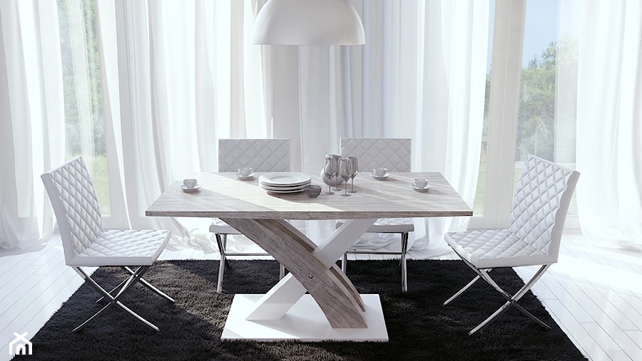 Mała biała jadalnia jako osobne pomieszczenie - zdjęcie od Meblejakchcesz