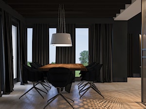 Z głębi duszy - Średnia czarna jadalnia jako osobne pomieszczenie, styl nowoczesny - zdjęcie od Studio projektowania wnętrz''Studio Aranżacji''