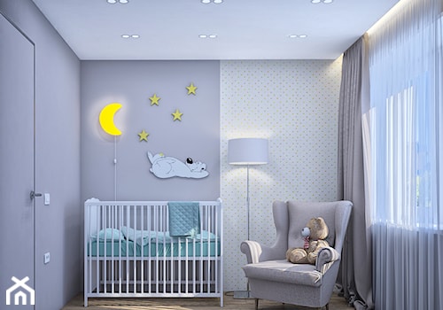 Pierwsze mieszkanie Kasi - Mały szary pokój dziecka dla niemowlaka dla chłopca dla dziewczynki, styl tradycyjny - zdjęcie od Studio projektowania wnętrz''Studio Aranżacji''