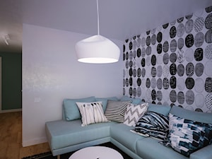 Pierwsze mieszkanie Kasi - Mały biały salon, styl nowoczesny - zdjęcie od Studio projektowania wnętrz''Studio Aranżacji''