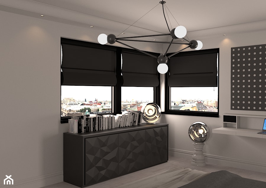 Klimatyczne M#3 - Sypialnia, styl nowoczesny - zdjęcie od Studio projektowania wnętrz''Studio Aranżacji''