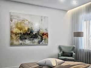Średnia biała sypialnia, styl nowoczesny - zdjęcie od Studio projektowania wnętrz''Studio Aranżacji''