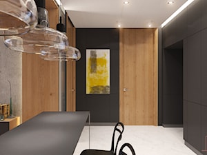 U Tomka w M3 - Średni czarny hol / przedpokój, styl nowoczesny - zdjęcie od Studio projektowania wnętrz''Studio Aranżacji''