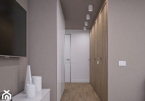 Pierwsze mieszkanie Kasi - Mały biały hol / przedpokój, styl nowoczesny - zdjęcie od Studio projektowania wnętrz''Studio Aranżacji''