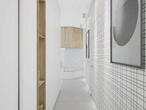 Dom W Grudzicach - Średni biały hol / przedpokój, styl minimalistyczny - zdjęcie od Studio projektowania wnętrz''Studio Aranżacji''
