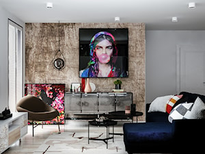 W wolnej głowie - Średni biały szary salon, styl nowoczesny - zdjęcie od Studio projektowania wnętrz''Studio Aranżacji''