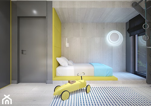 W żółtym kraju Kajtka - Średni czarny pokój dziecka dla dziecka dla chłopca dla dziewczynki, styl minimalistyczny - zdjęcie od Studio projektowania wnętrz''Studio Aranżacji''
