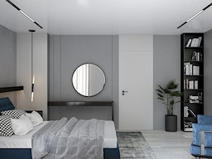 Top Trendy 2018 - Średnia biała szara sypialnia, styl nowoczesny - zdjęcie od Studio projektowania wnętrz''Studio Aranżacji''