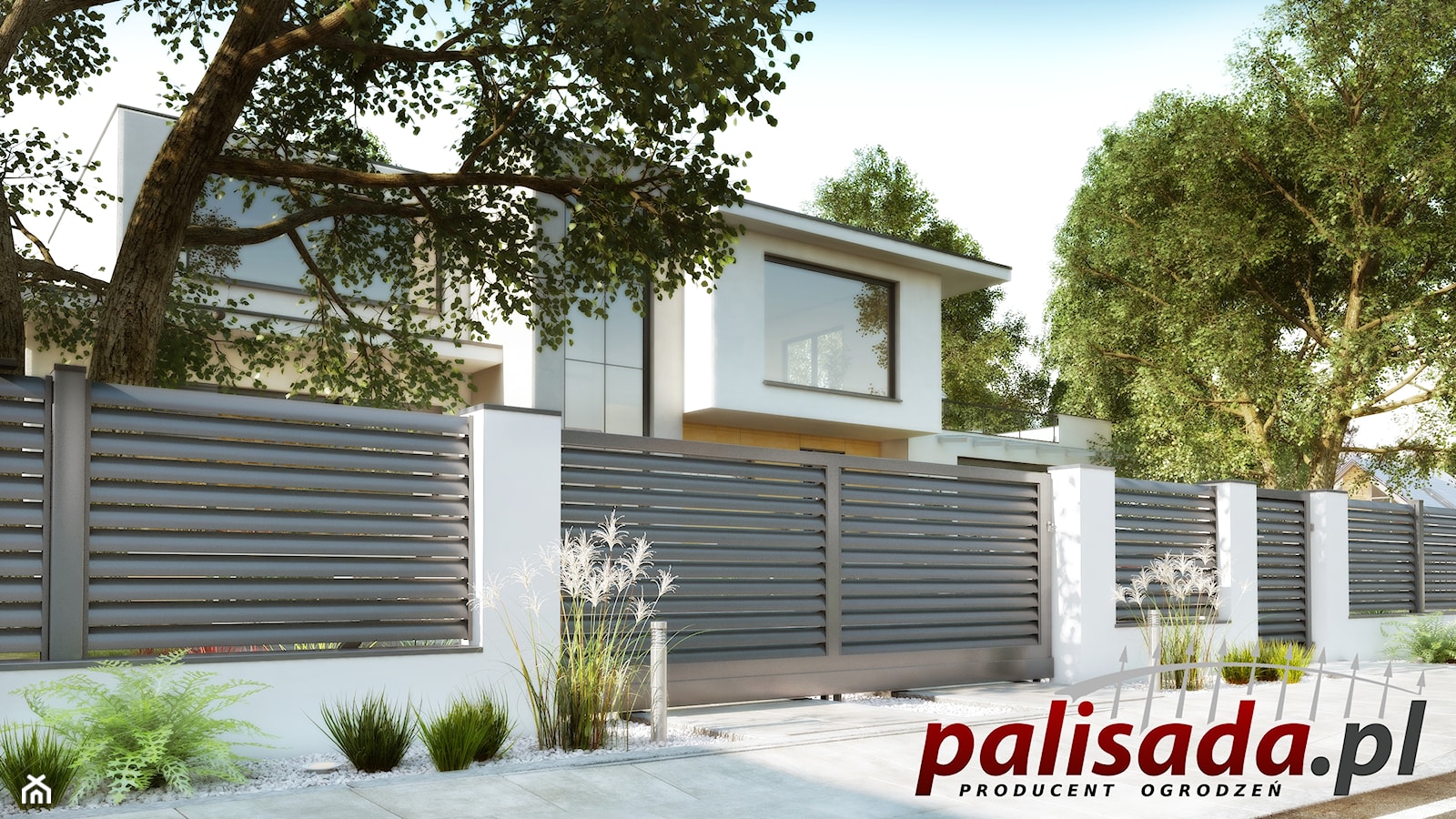 Nowoczesne ogrodzenia aluminiowe AL09 - zdjęcie od PALISADA.PL producent ogrodzeń - Homebook