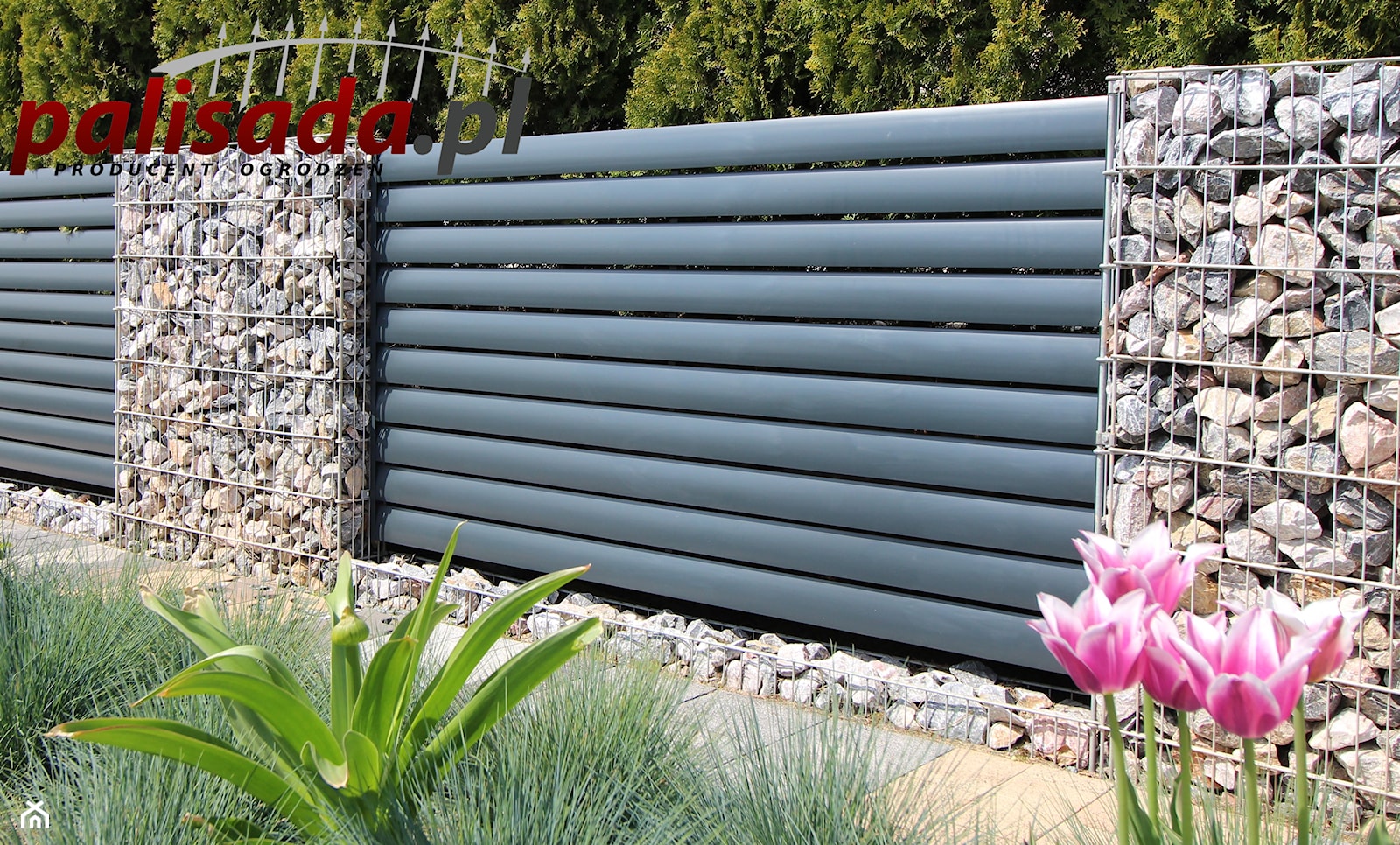 Przęsło aluminiowego ogrodzenia AL09 - zdjęcie od PALISADA.PL producent ogrodzeń - Homebook