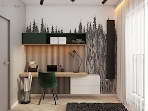 Wnętrze domu w zabudowie szeregowej - Warszawa - Biuro, styl nowoczesny - zdjęcie od Polilinia Design