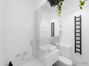Jasna łazienka z dekoracyjną zielenią - Łazienka - zdjęcie od Polilinia Design