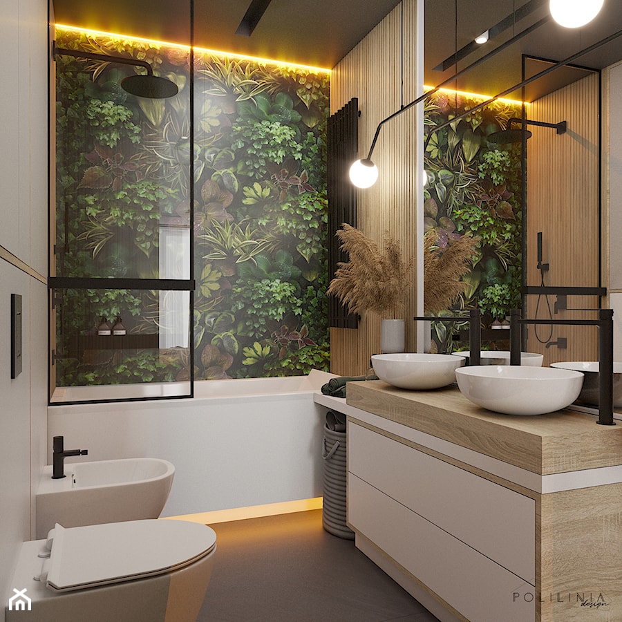 Master bedroom w naturalnych klimatach - Warszawa - Łazienka, styl nowoczesny - zdjęcie od Polilinia Design