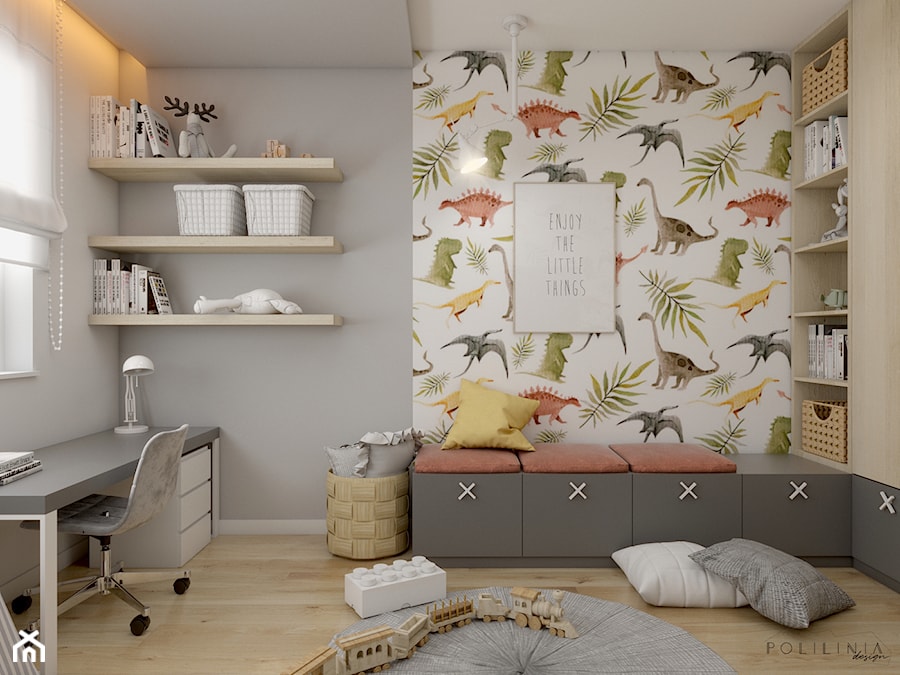 Pokój chłopczyka z motywem dinozaurów - Pokój dziecka, styl nowoczesny - zdjęcie od Polilinia Design