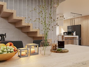 Część dzienna - dom Ruda Śląśka #5 - Jadalnia, styl nowoczesny - zdjęcie od Polilinia Design