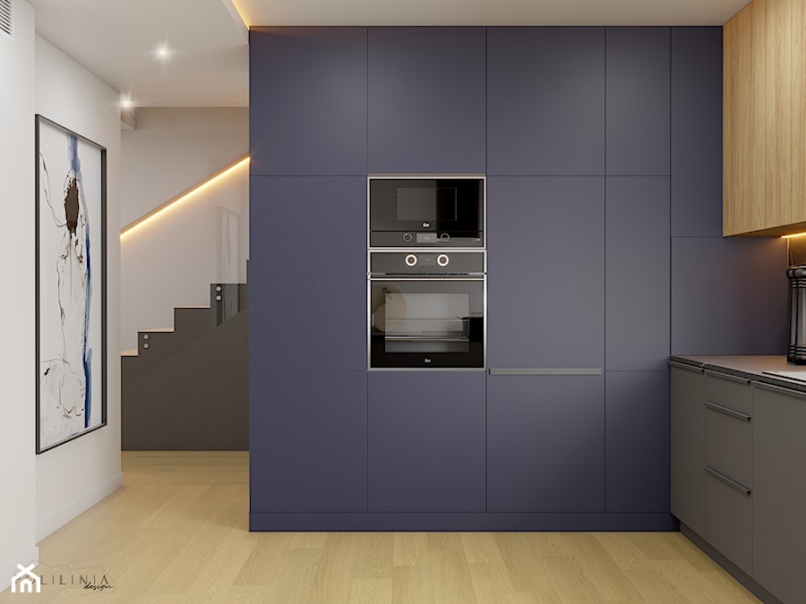 Strefa dzienna domu jednorodzinnego - Lednica Górna - Kuchnia, styl nowoczesny - zdjęcie od Polilinia Design