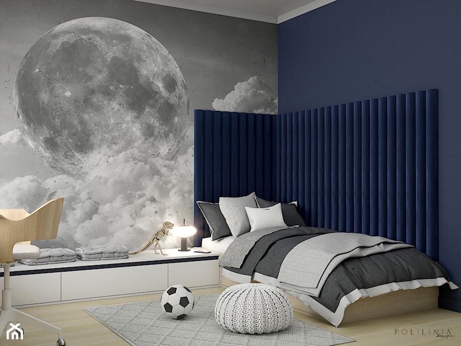 Pokój dla chłopca z motywem księżyca - Pokój dziecka, styl nowoczesny - zdjęcie od Polilinia Design