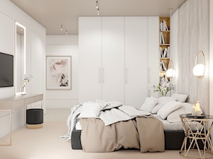 Eleganckie mieszkanie - Warszawa - Sypialnia, styl nowoczesny - zdjęcie od Polilinia Design