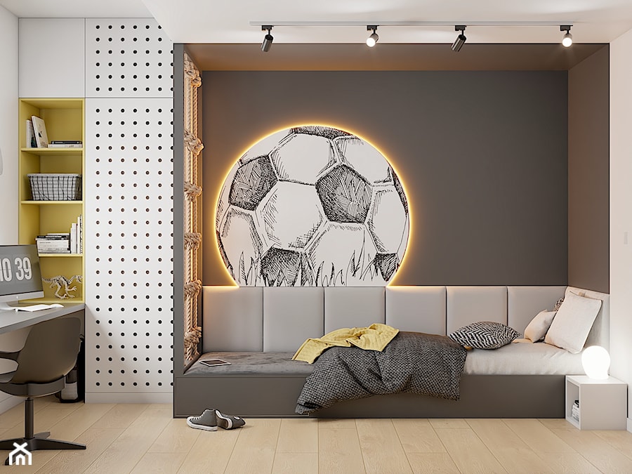 Pokój dla fana piłki nożnej - Poznań - Pokój dziecka, styl nowoczesny - zdjęcie od Polilinia Design