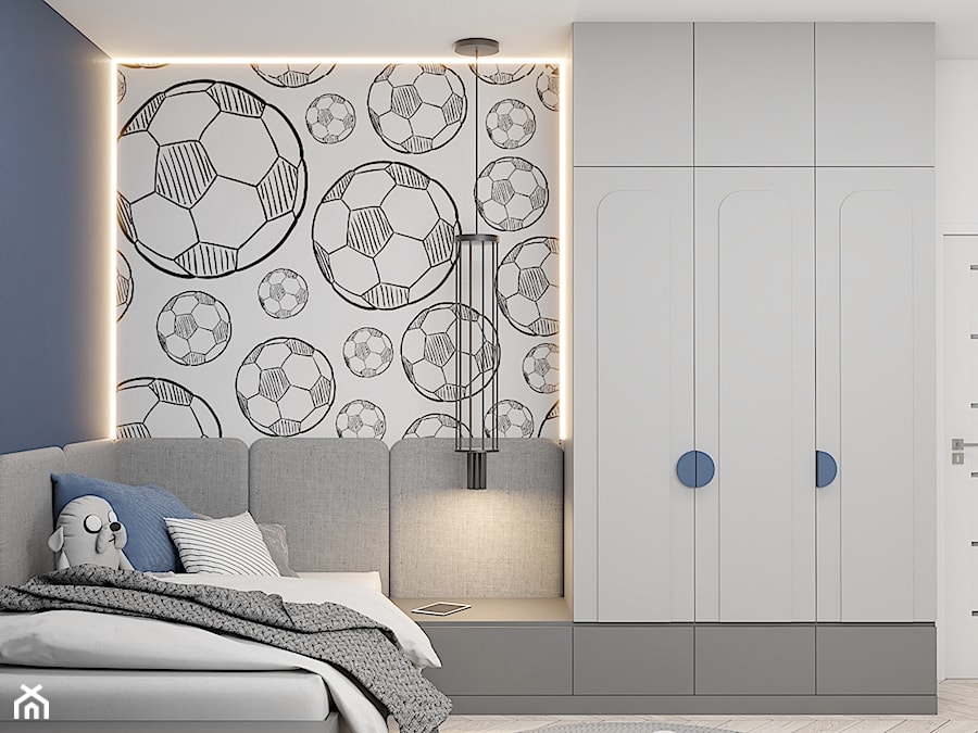 Pokój dla nastoletniego fana piłki - Pokój dziecka, styl nowoczesny - zdjęcie od Polilinia Design