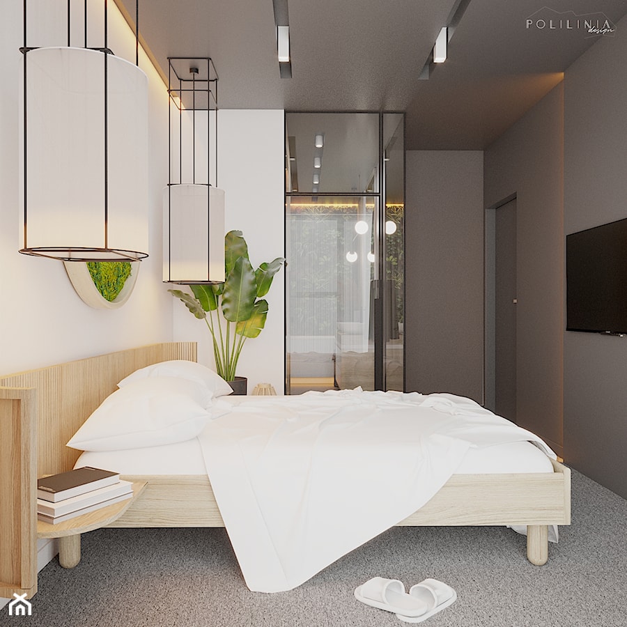 Master bedroom w naturalnych klimatach - Warszawa - Sypialnia, styl nowoczesny - zdjęcie od Polilinia Design