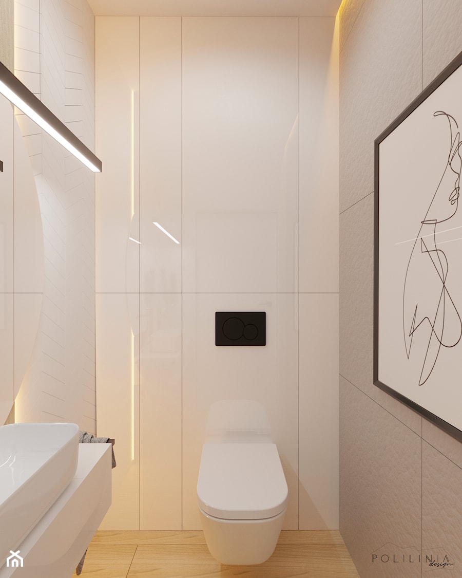 Toaleta - dom Mysłowice - Łazienka, styl nowoczesny - zdjęcie od Polilinia Design