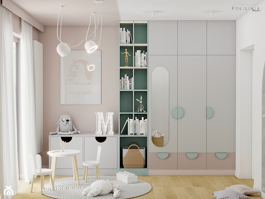 Pastelowy pokój dla dziewczynki - Kołobrzeg - Pokój dziecka, styl nowoczesny - zdjęcie od Polilinia Design