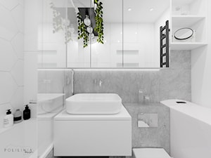 Jasna łazienka z dekoracyjną zielenią - Łazienka - zdjęcie od Polilinia Design