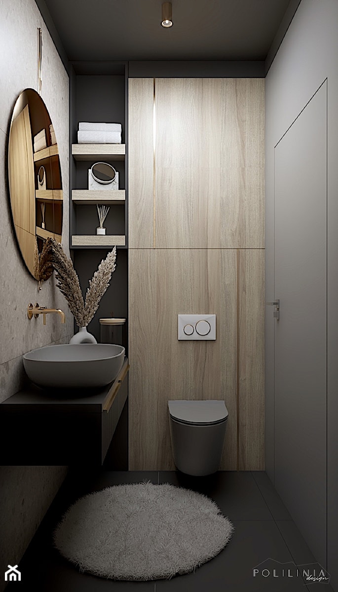 Toaleta - dom Kołobrzeg - Łazienka, styl nowoczesny - zdjęcie od Polilinia Design
