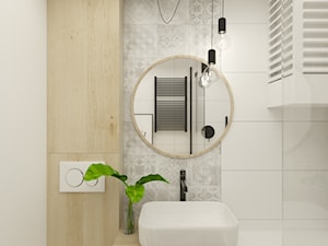 Lekko skandynawska łazienka - mieszkanie Ruda Śląska #5 - Łazienka, styl nowoczesny - zdjęcie od Polilinia Design