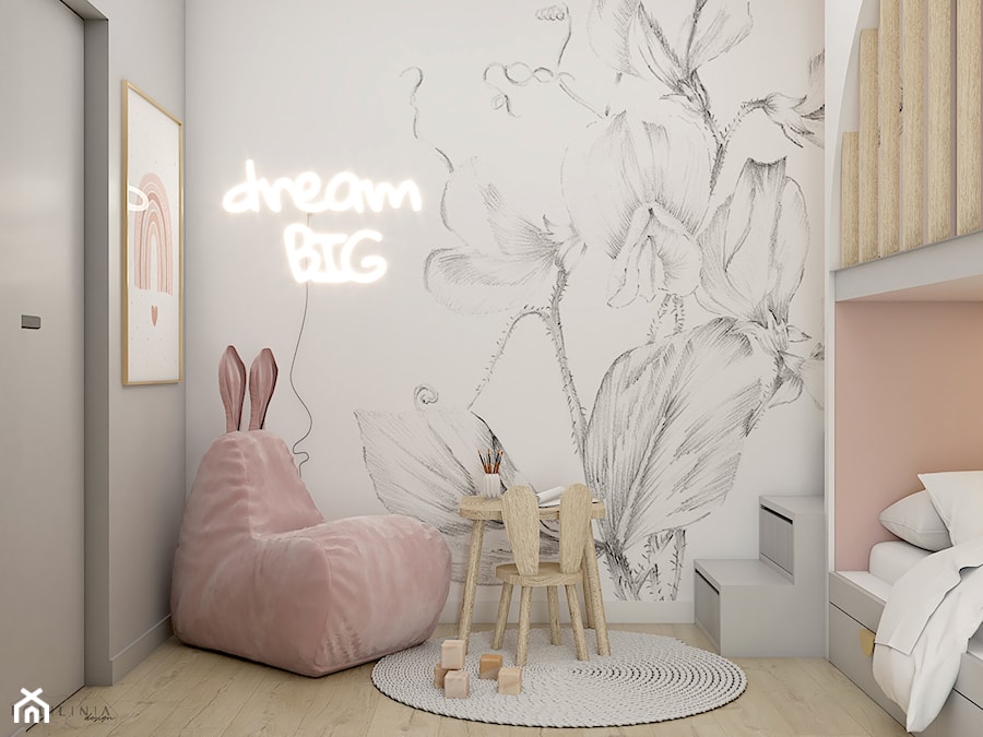 Pokój dla dziewczynki - Baszkówka - Pokój dziecka, styl nowoczesny - zdjęcie od Polilinia Design