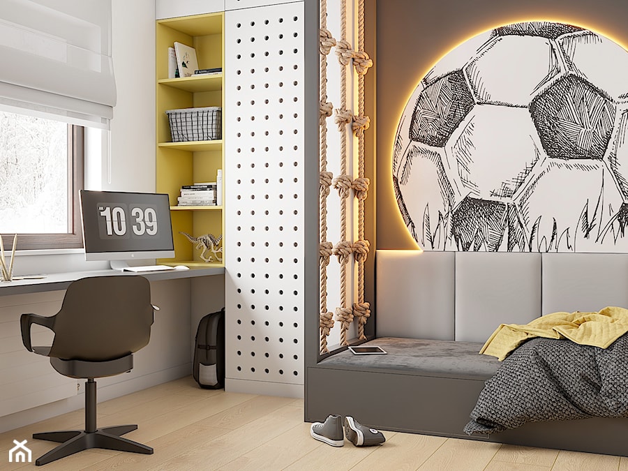 Pokój dla fana piłki nożnej - Poznań - Pokój dziecka, styl nowoczesny - zdjęcie od Polilinia Design